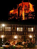 Historischer Posthof unterhalb der Ruine der Wernerkapelle, Bacharach am Rhein, 2001-07-21-09-posthof-200, � 2001 WHO