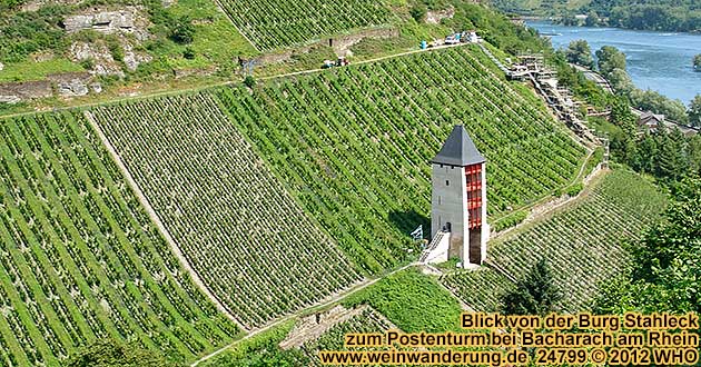 Postenturm in den Weinbergen bei Bacharach am Rhein